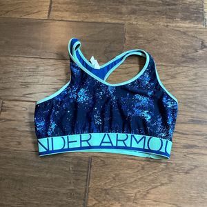 Under Armour Blue and Black Sports Bra